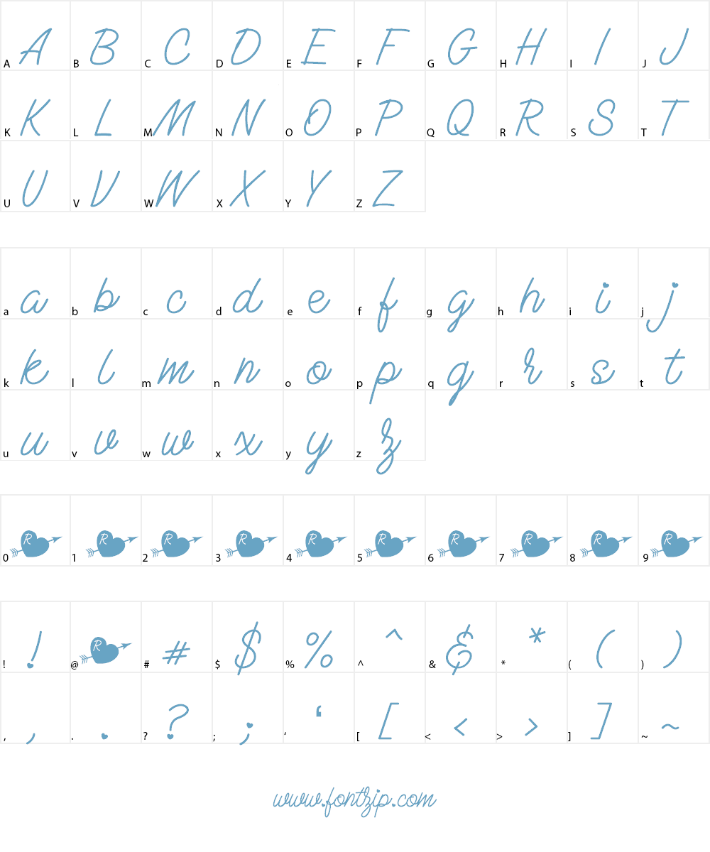Maharani Font Character
