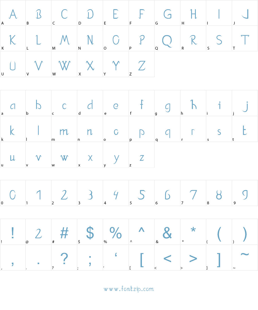 Thorn Valley Font Character