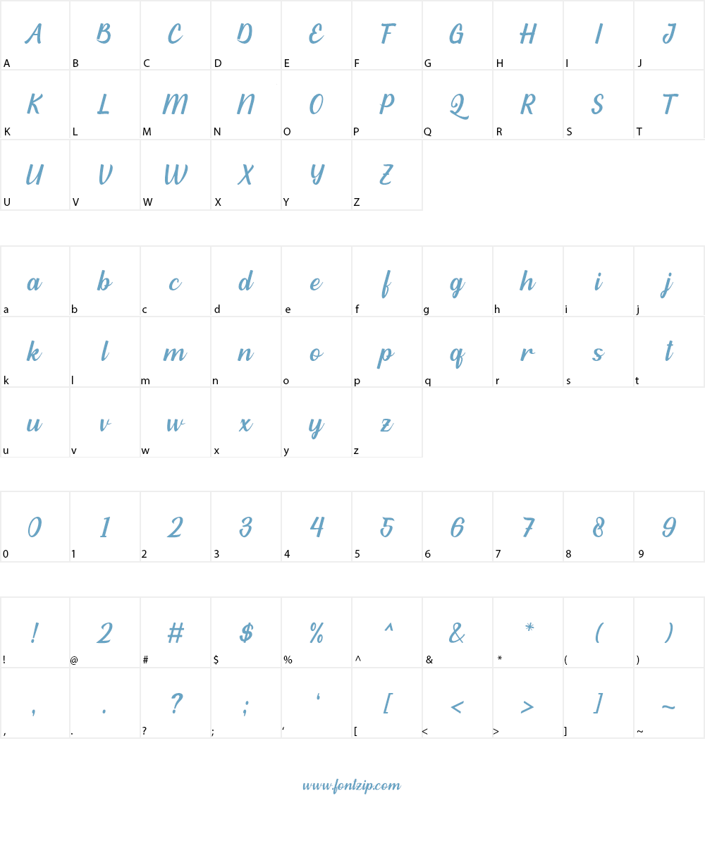 Habibie Font Character