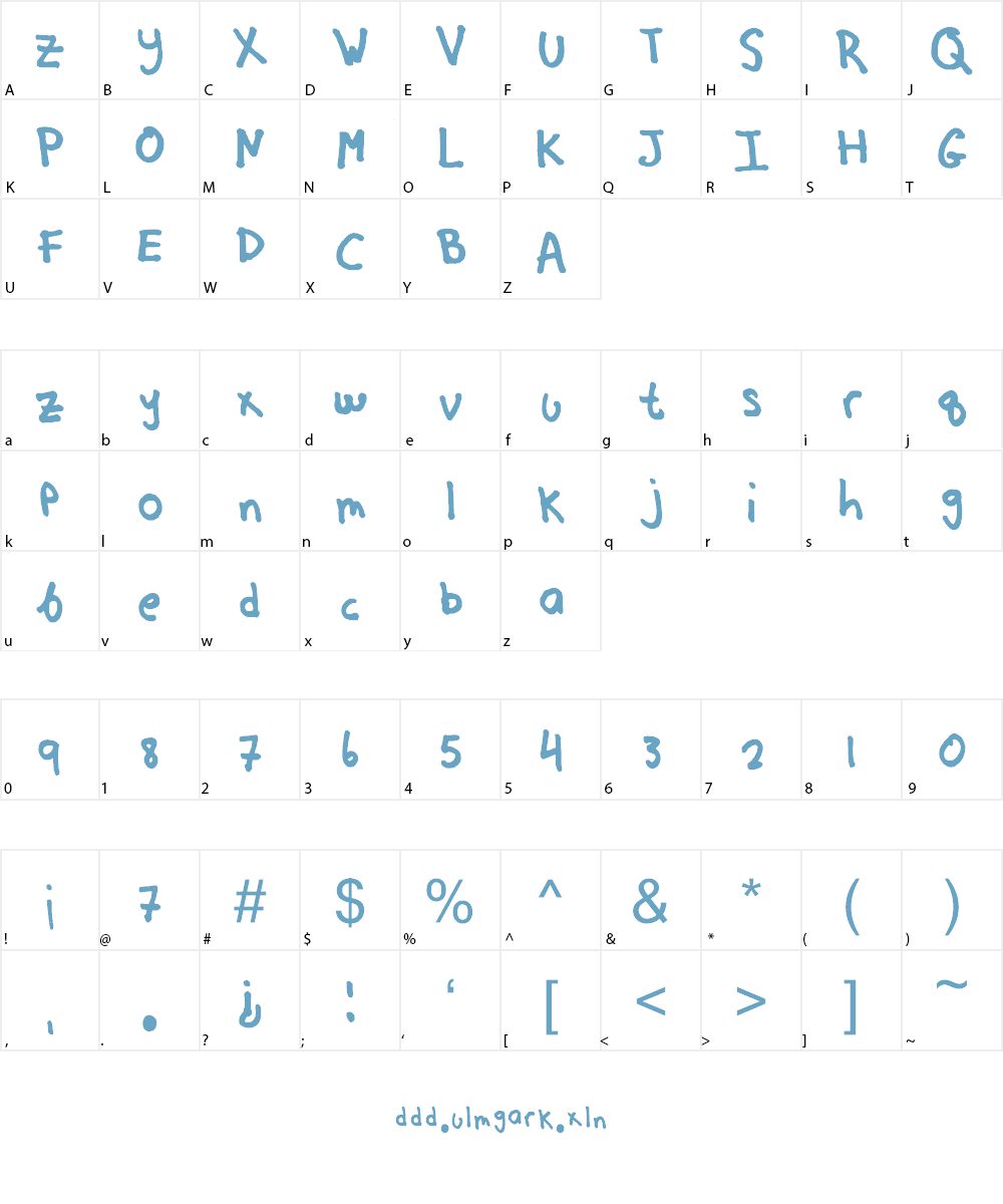 Download Download Font Reverse Alphabet