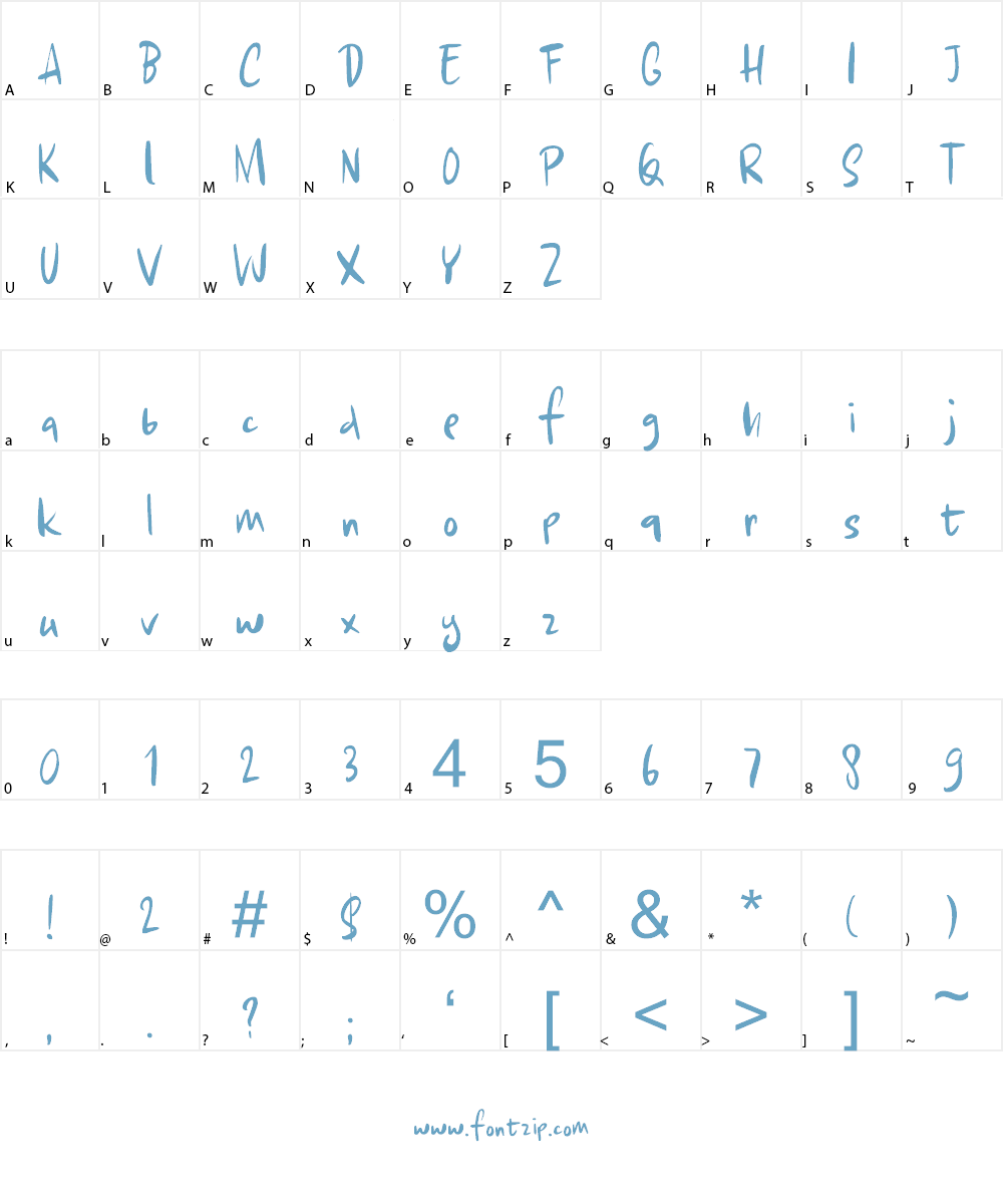 Chillerz DEMO Font Character