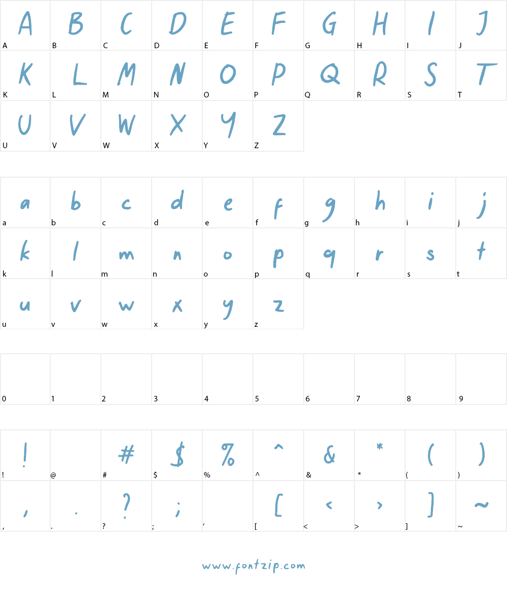 Tentang Nanti Font Character