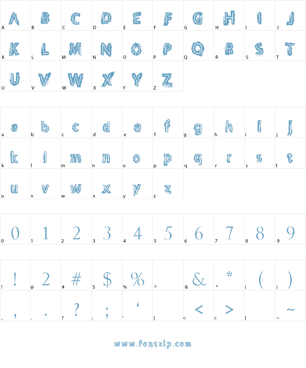 MAROON Font Character