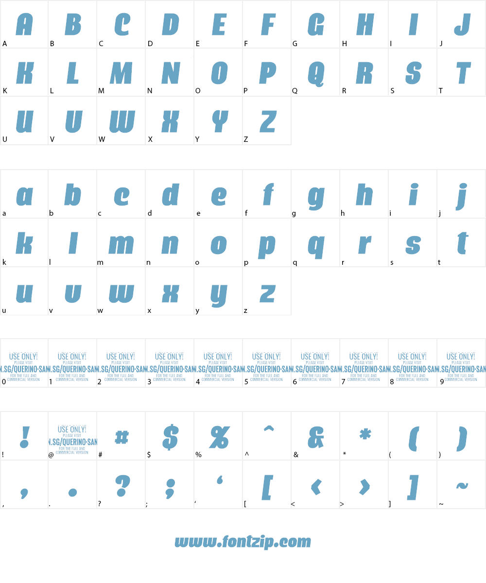Querino Sans Font Character