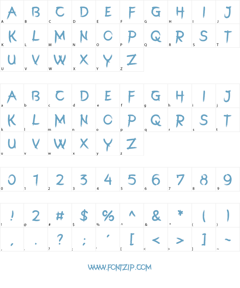 SomeBrush Font Character