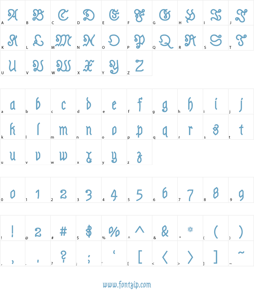 Astloch Font Character