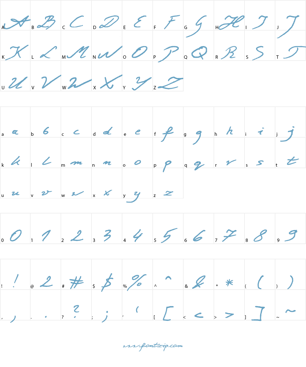 Wacky Bruce Font Character