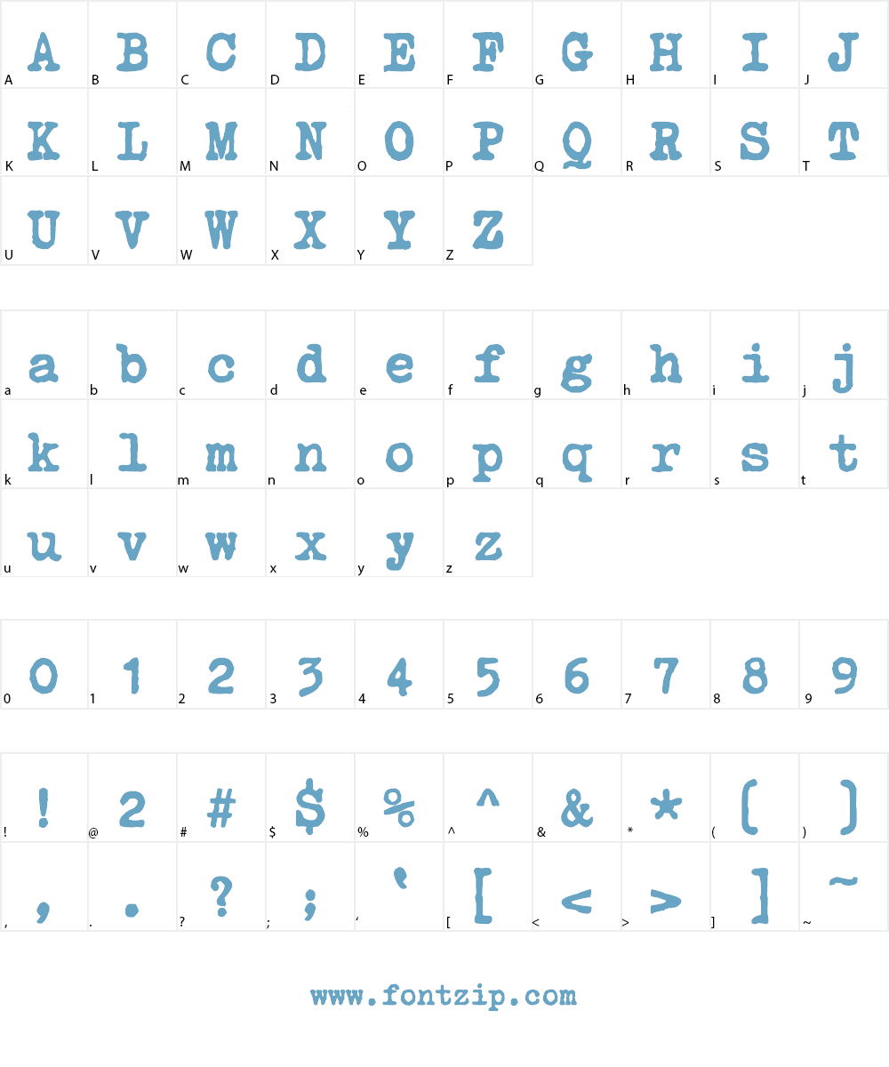 Courier Polski 1941 Font Character