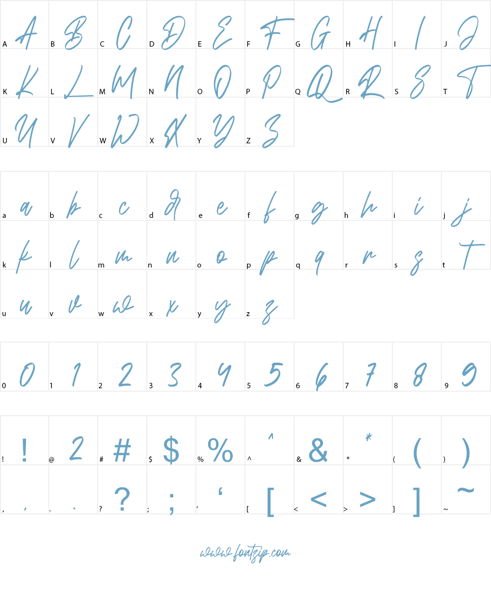 Bandoong Font Character