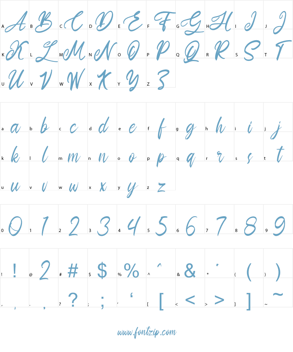 Sandiaga Font Character