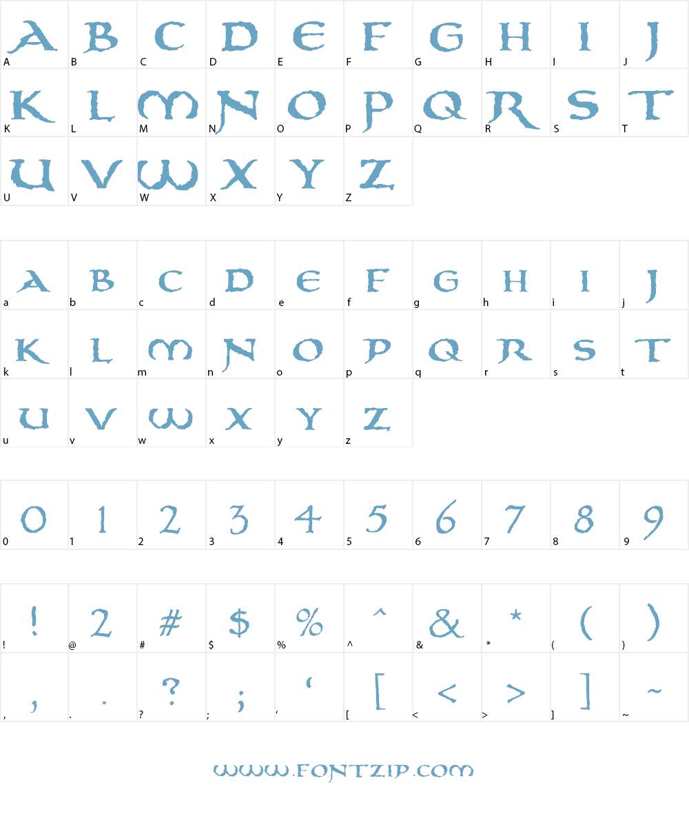 treasurehunt Font Character