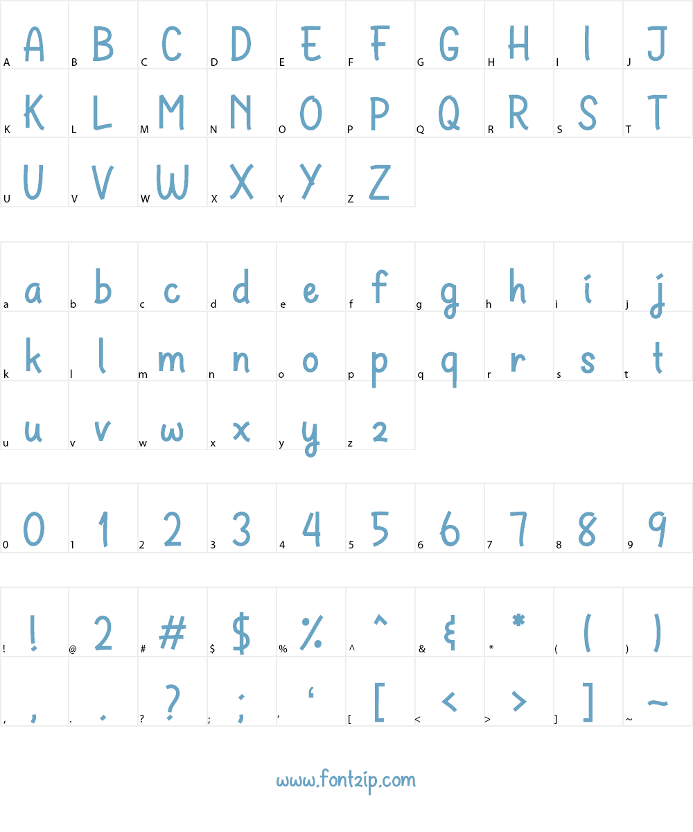 Summer Skyline Font Character