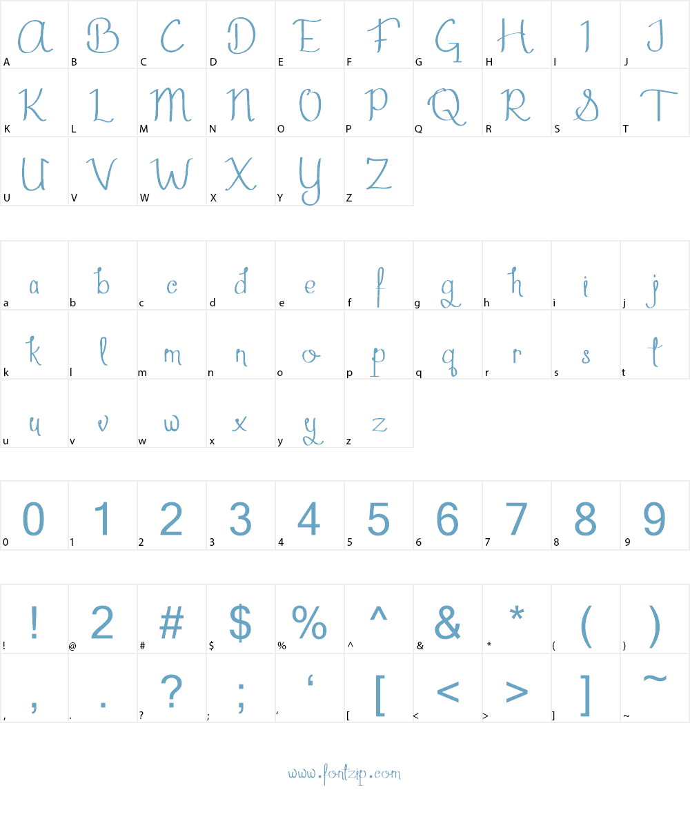 Aghmeeta Demo Font Character