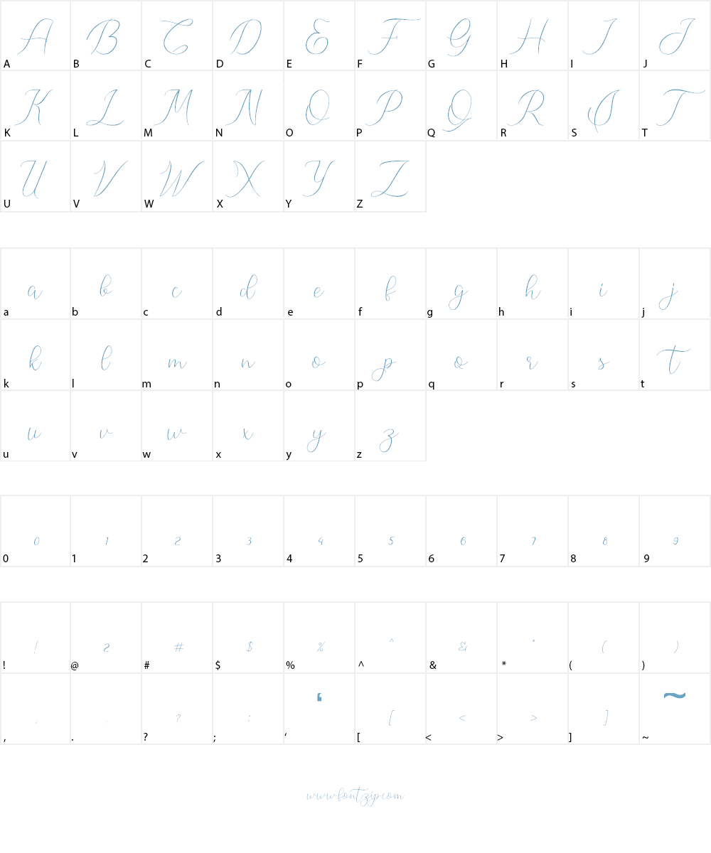 Meillyne Font Character
