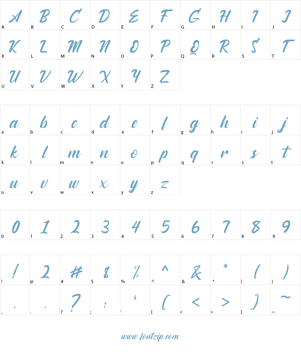 Andallan Demo Font Character