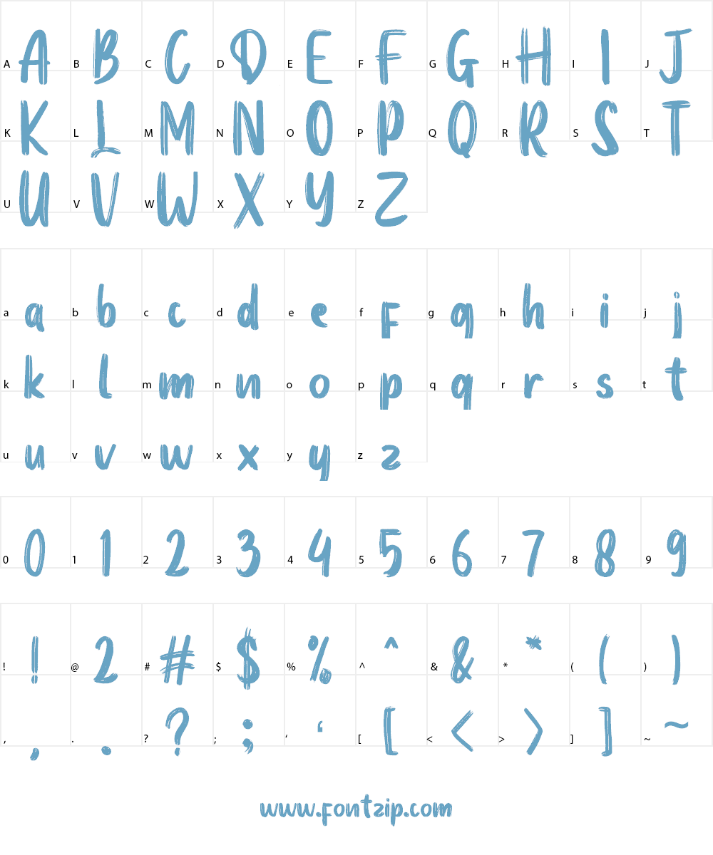 Wildest Grass Font Character