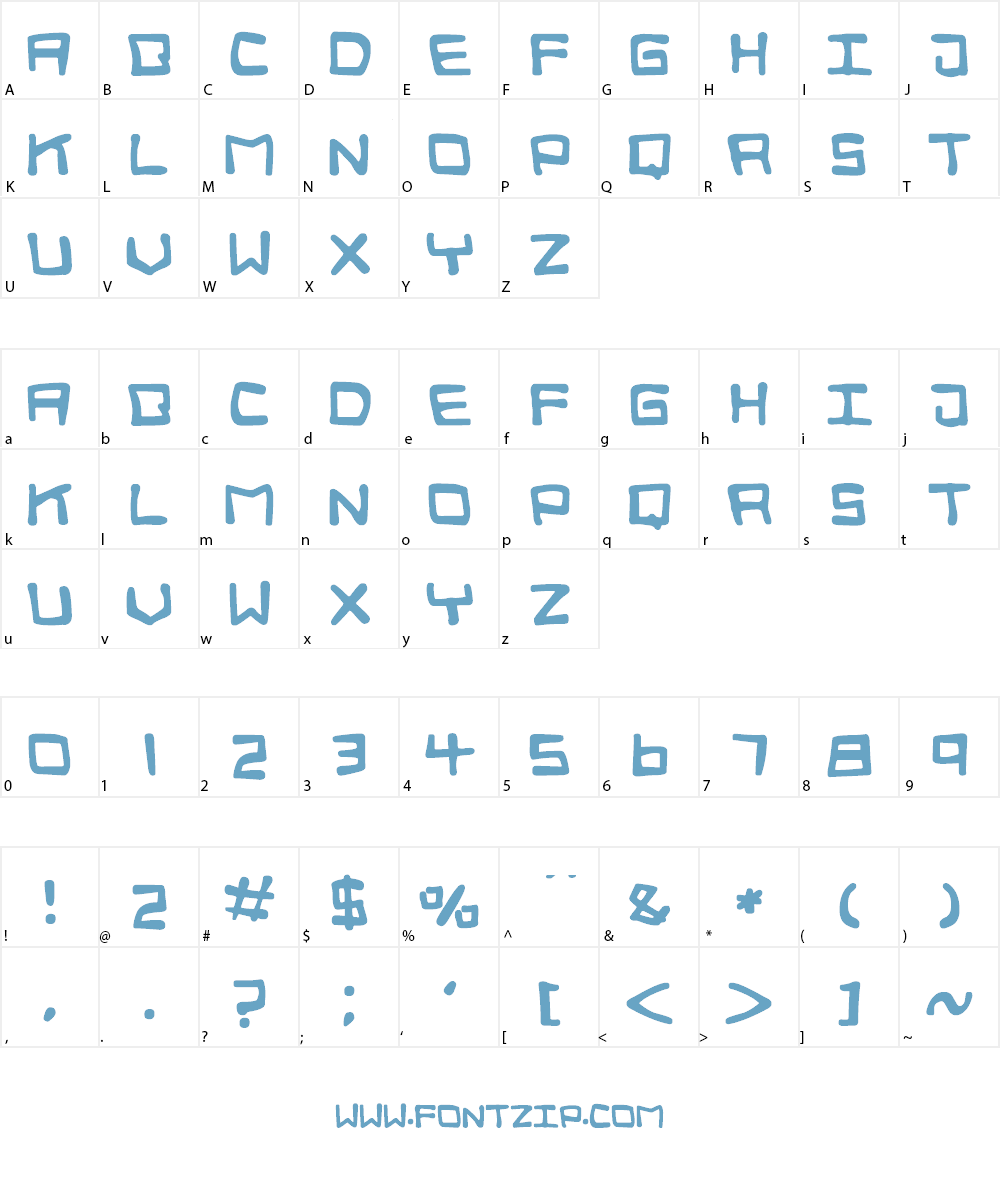 Digital Squiggle Font Character