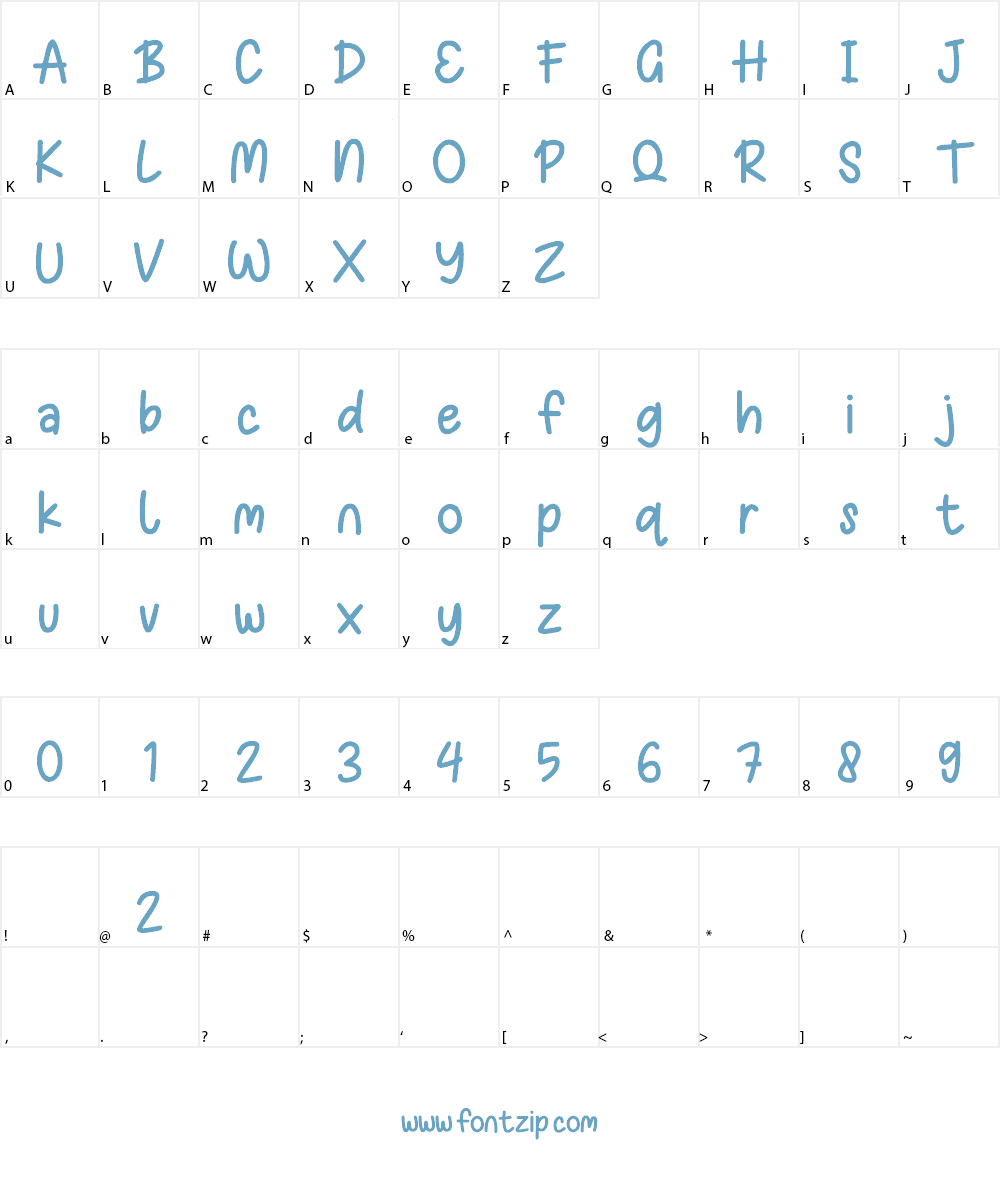 Wonderkids Font Character