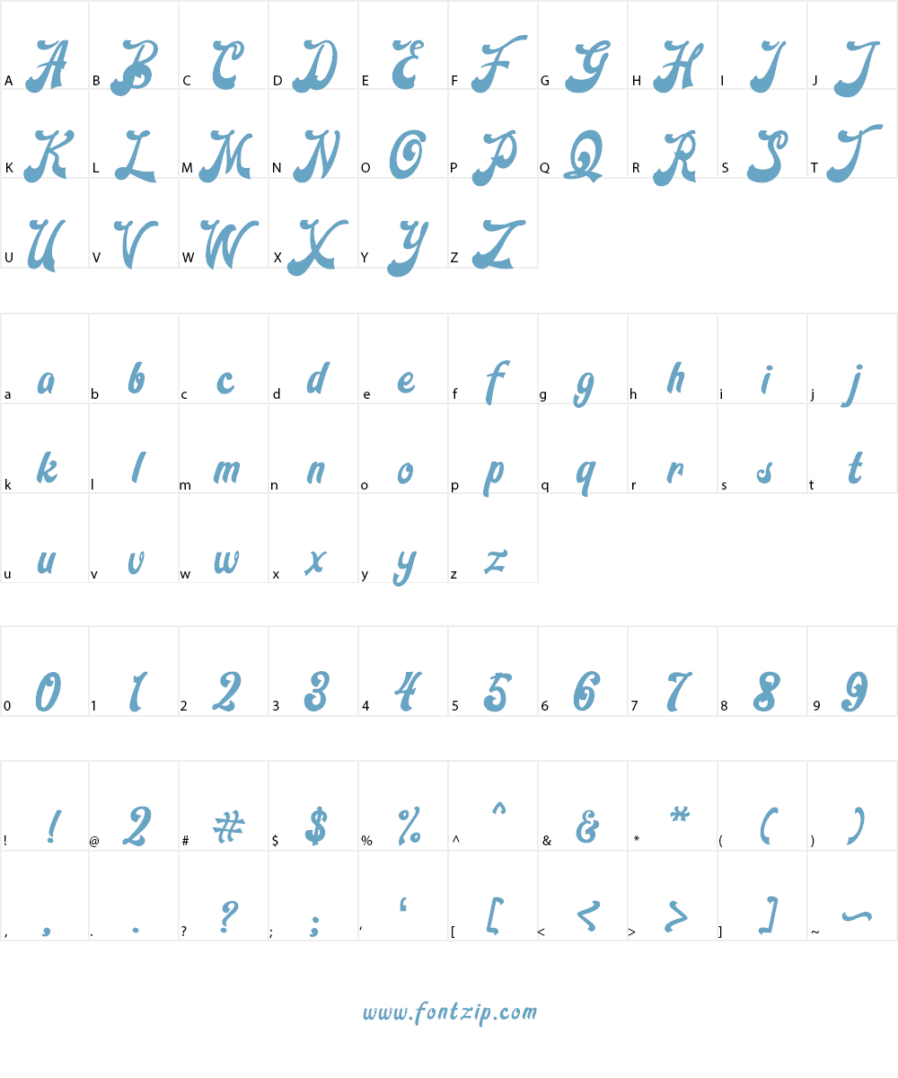 Blora Based Font Character