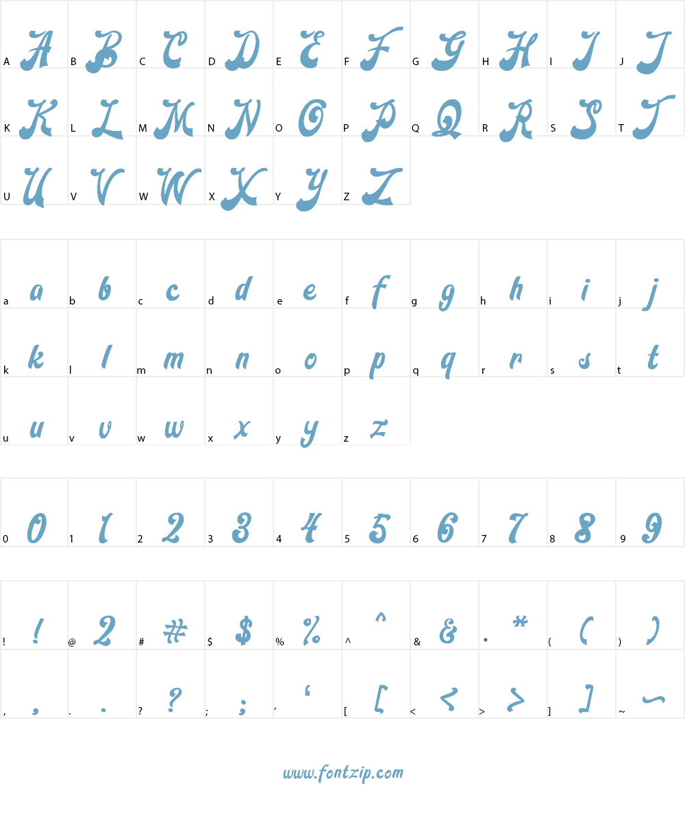 Blora Font Character