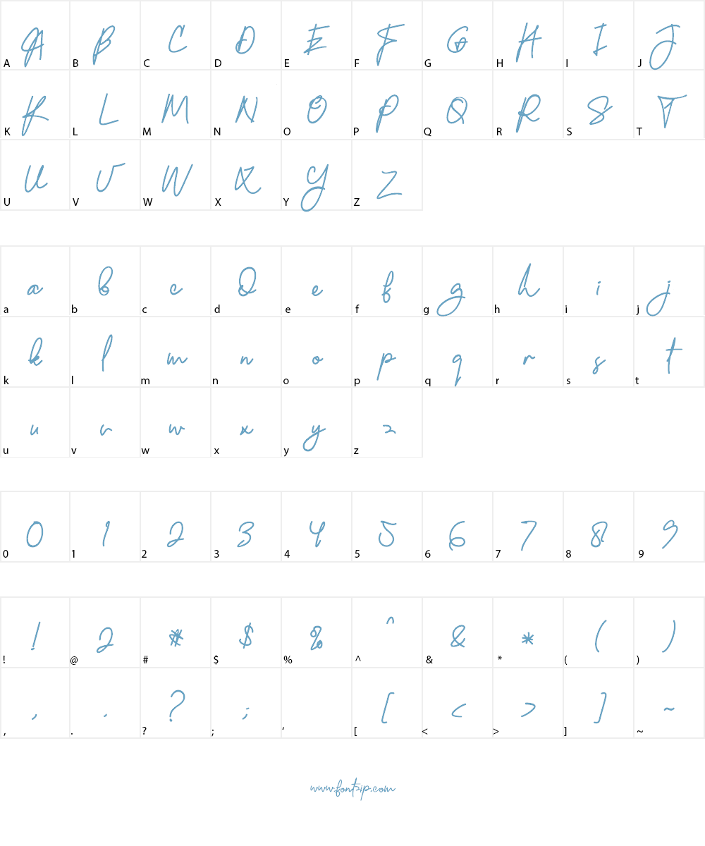 Elegrand Font Character