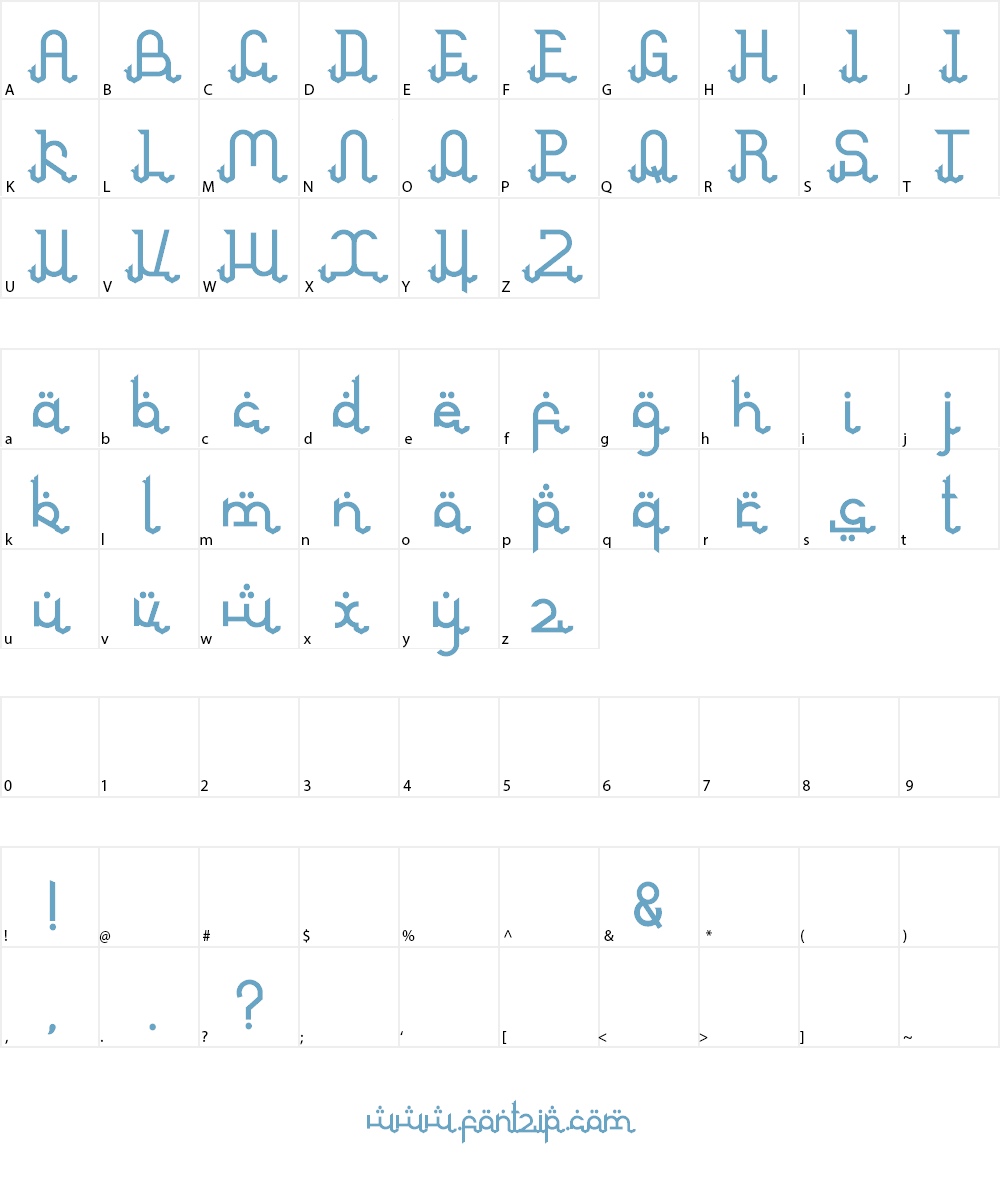 Arabian Font Character
