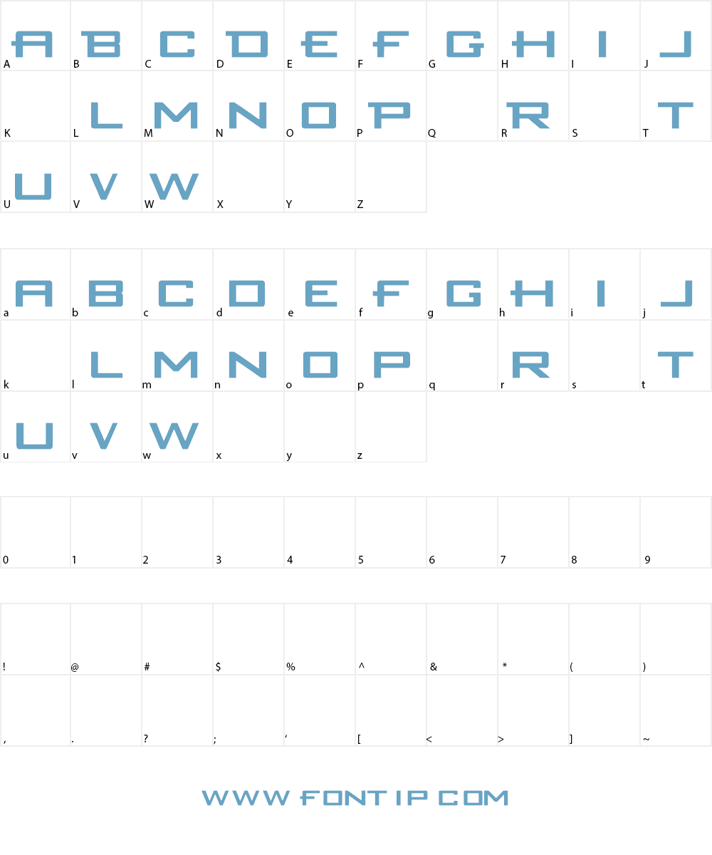RACE to MOUNTAIN Font Character
