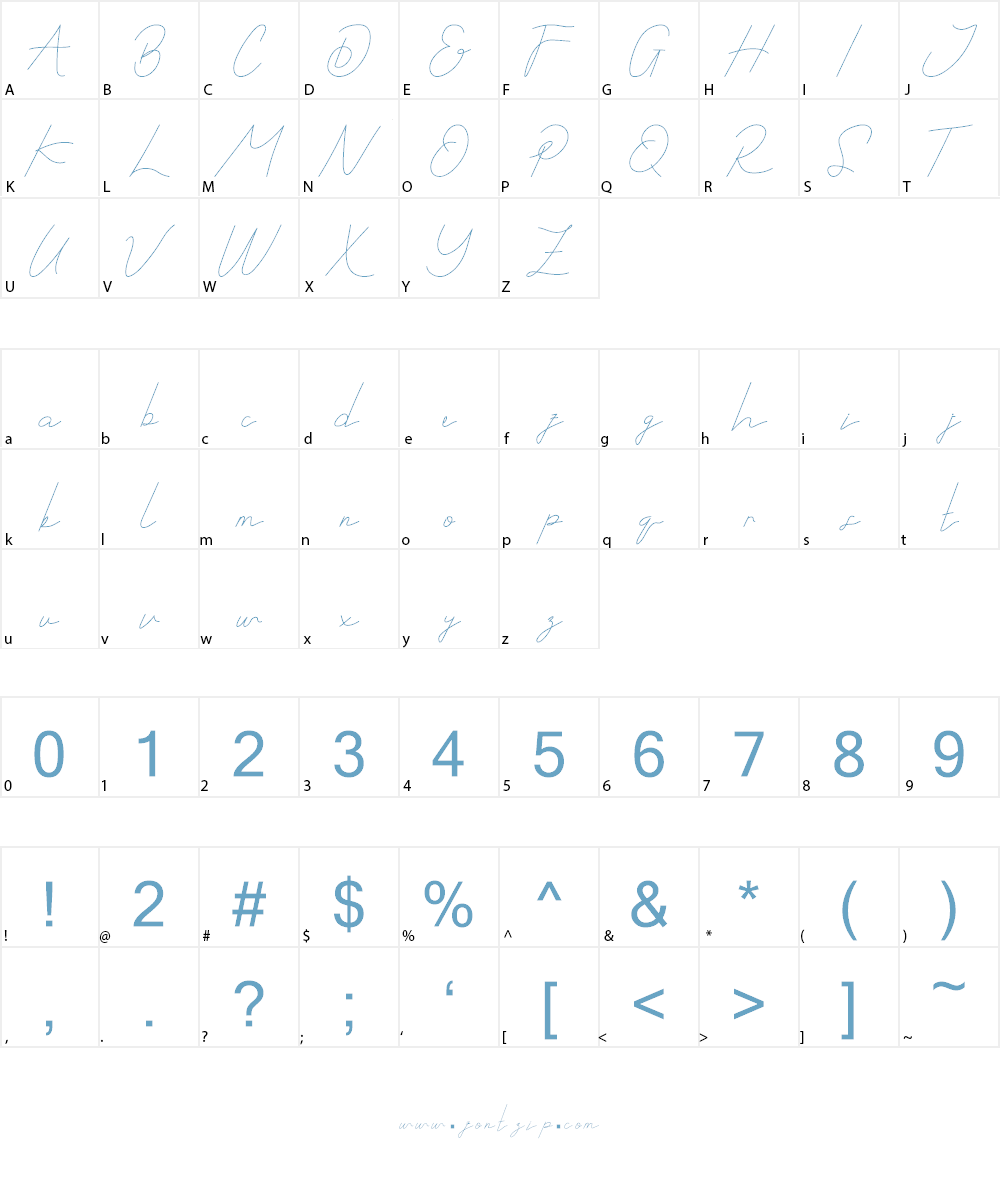 Aylesbury Vale Demo Font Character