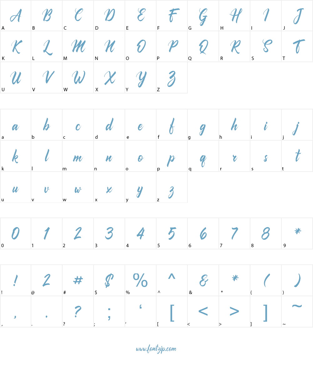 Comebro Font Character