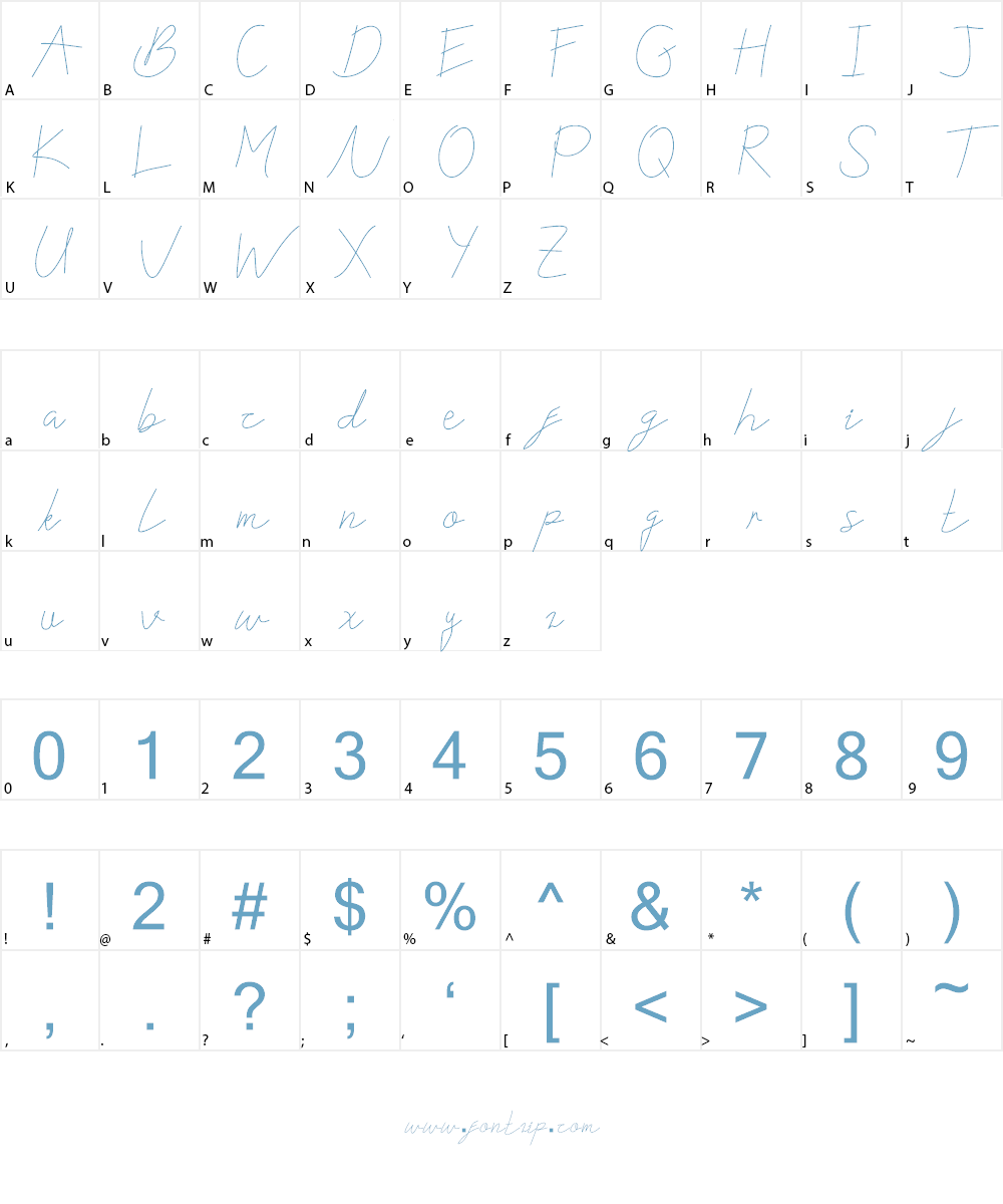 Nikeisha DEMO Font Character