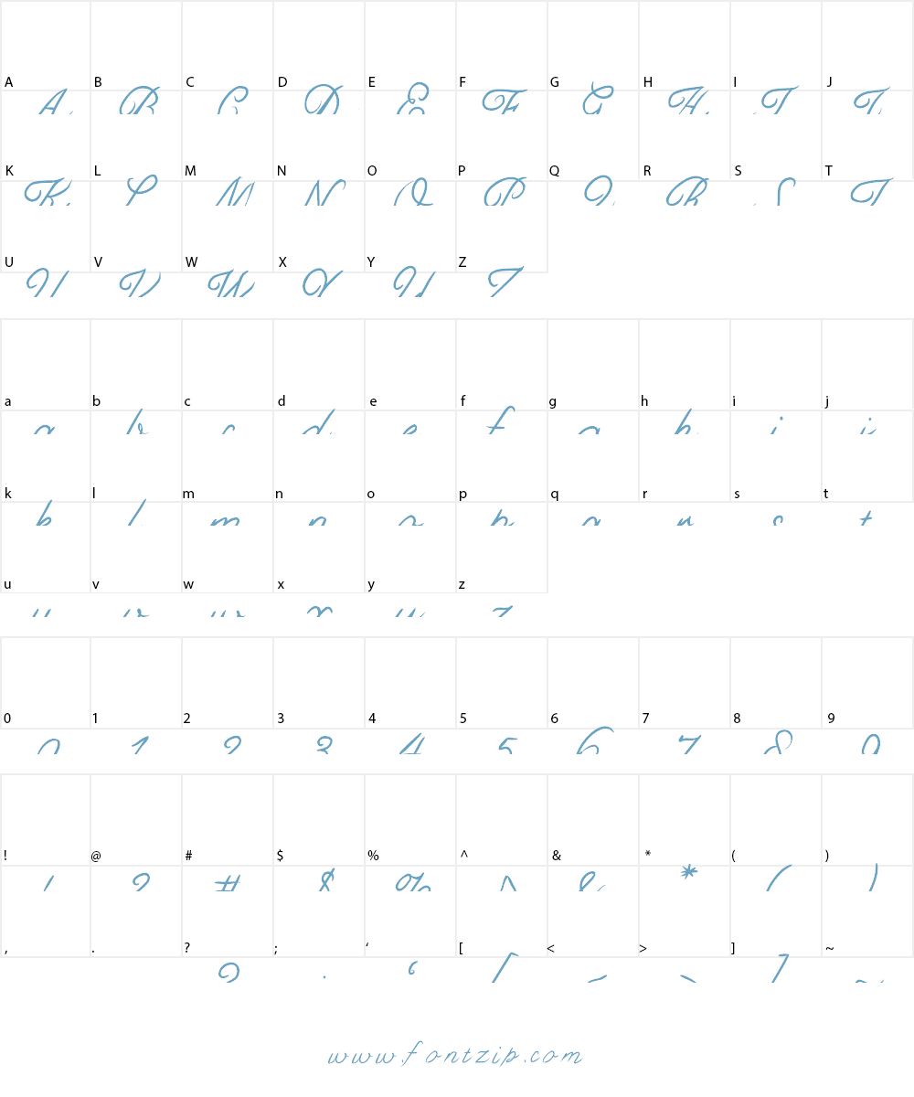 lazysnell Font Character