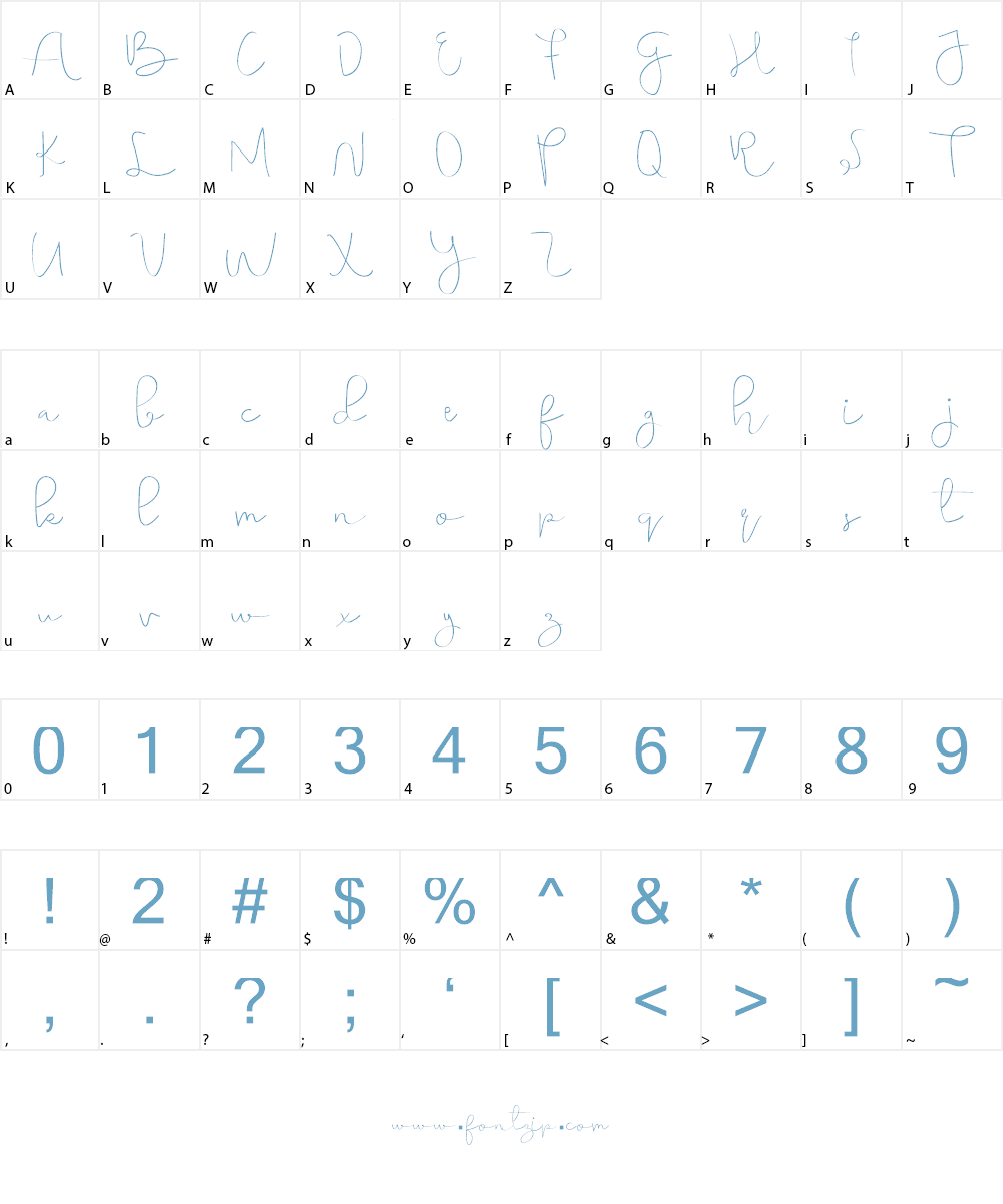 Simple Harmony Font Character