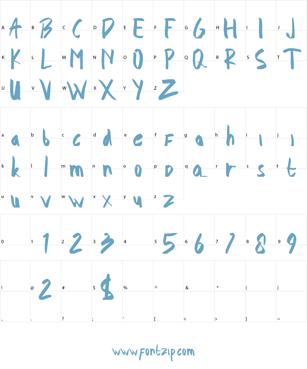Tomohon Font Character