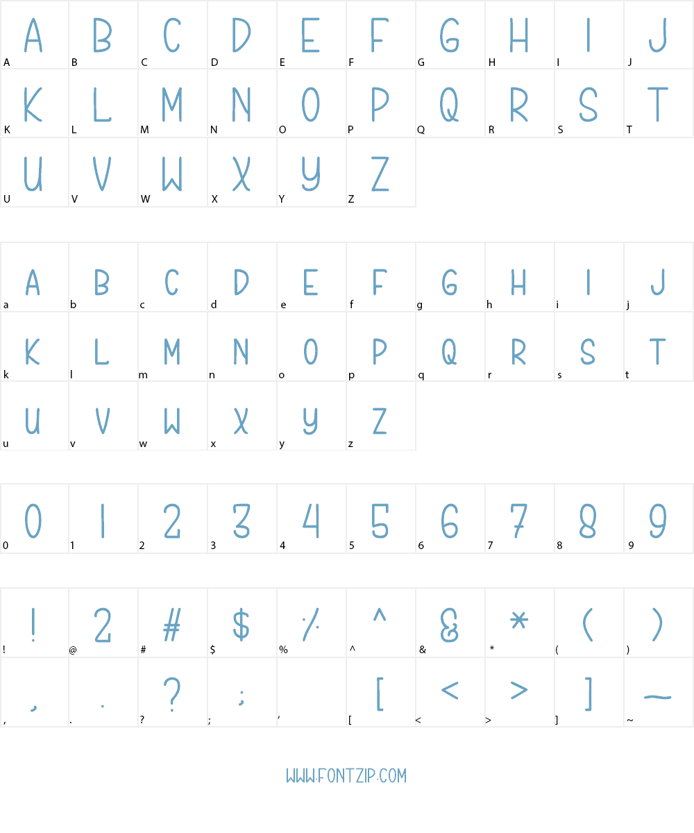 Rightious Font Character
