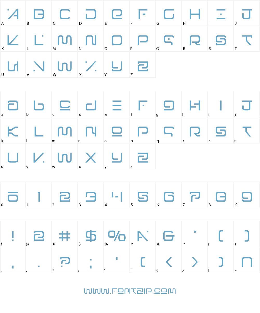Foreign Alien Font Character
