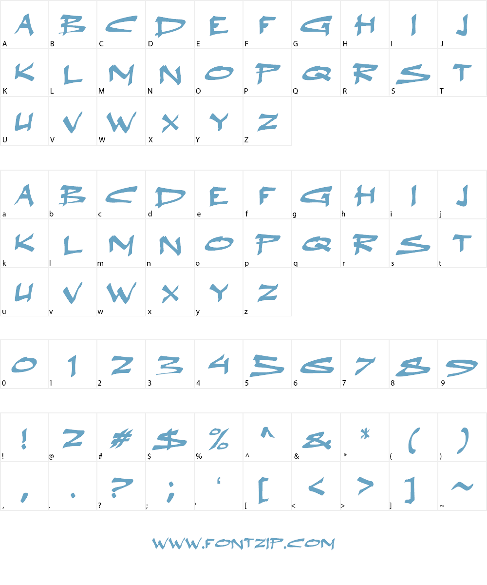 a Abrigy Think Font Character
