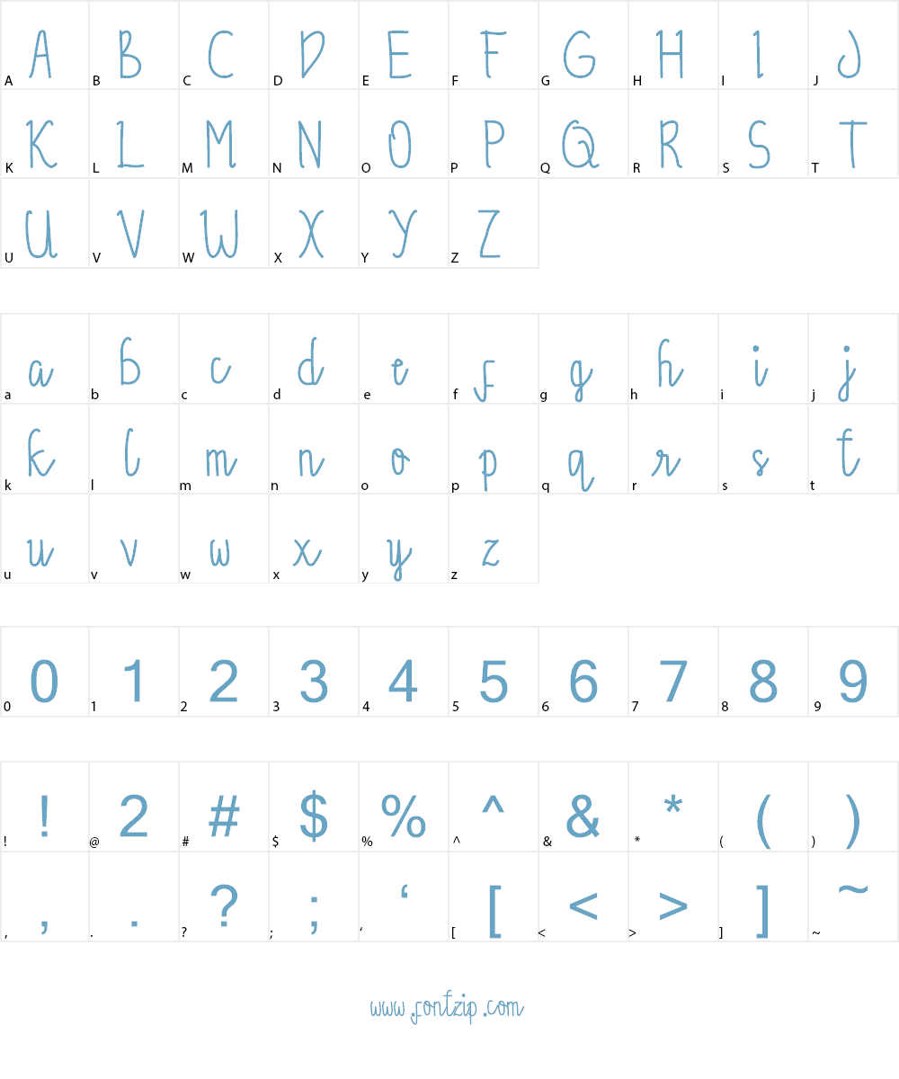 Gemintang Font Character