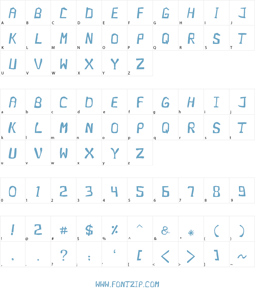 Long Story Font Character
