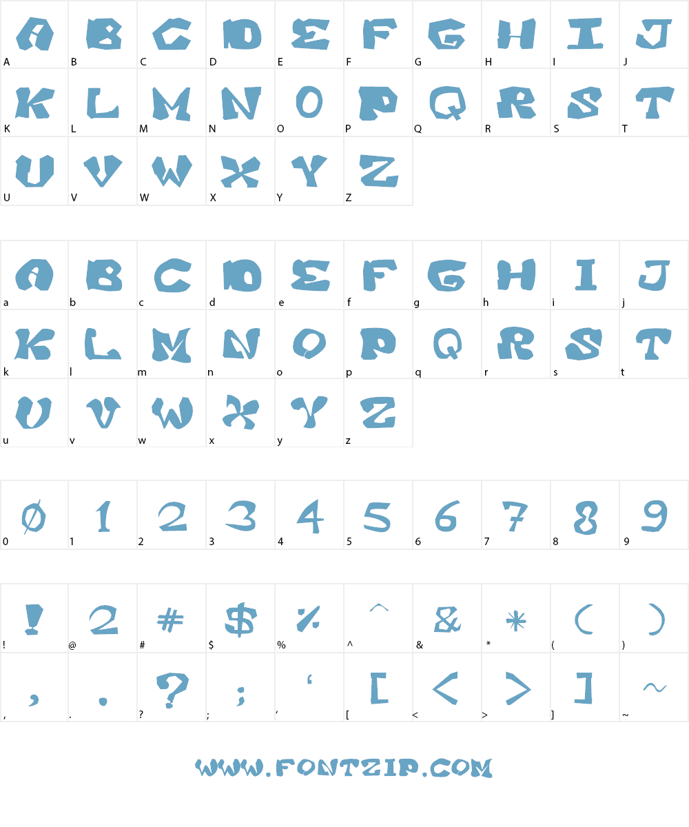 Seventh GRADE Font Character