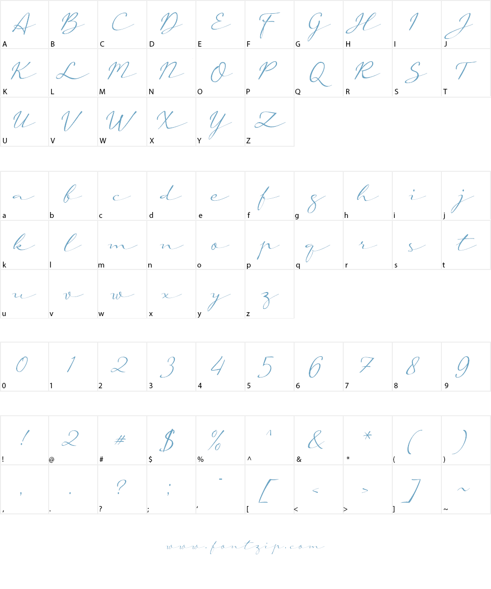 a Auto Signature Font Character