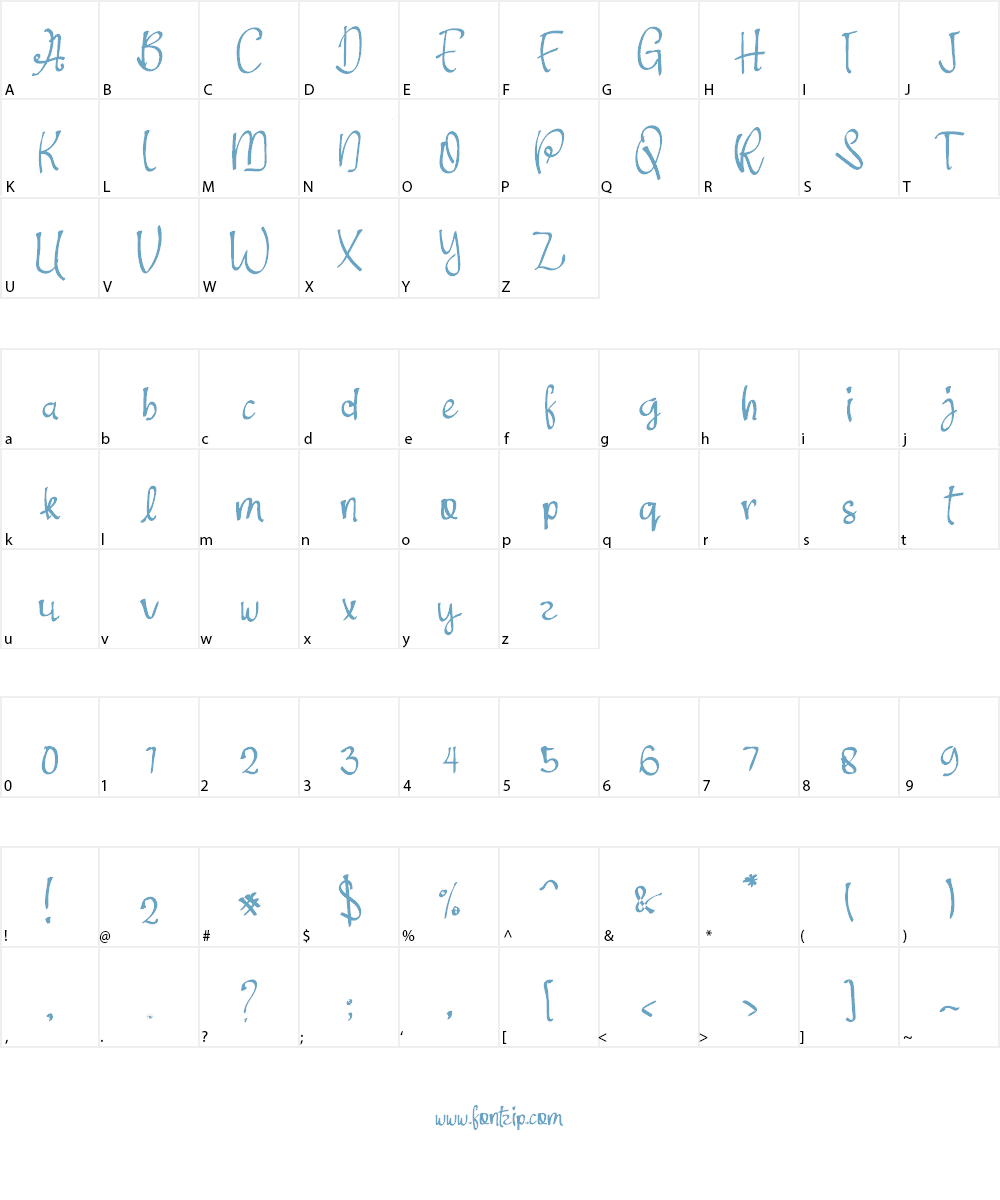 Brush Square Font Character