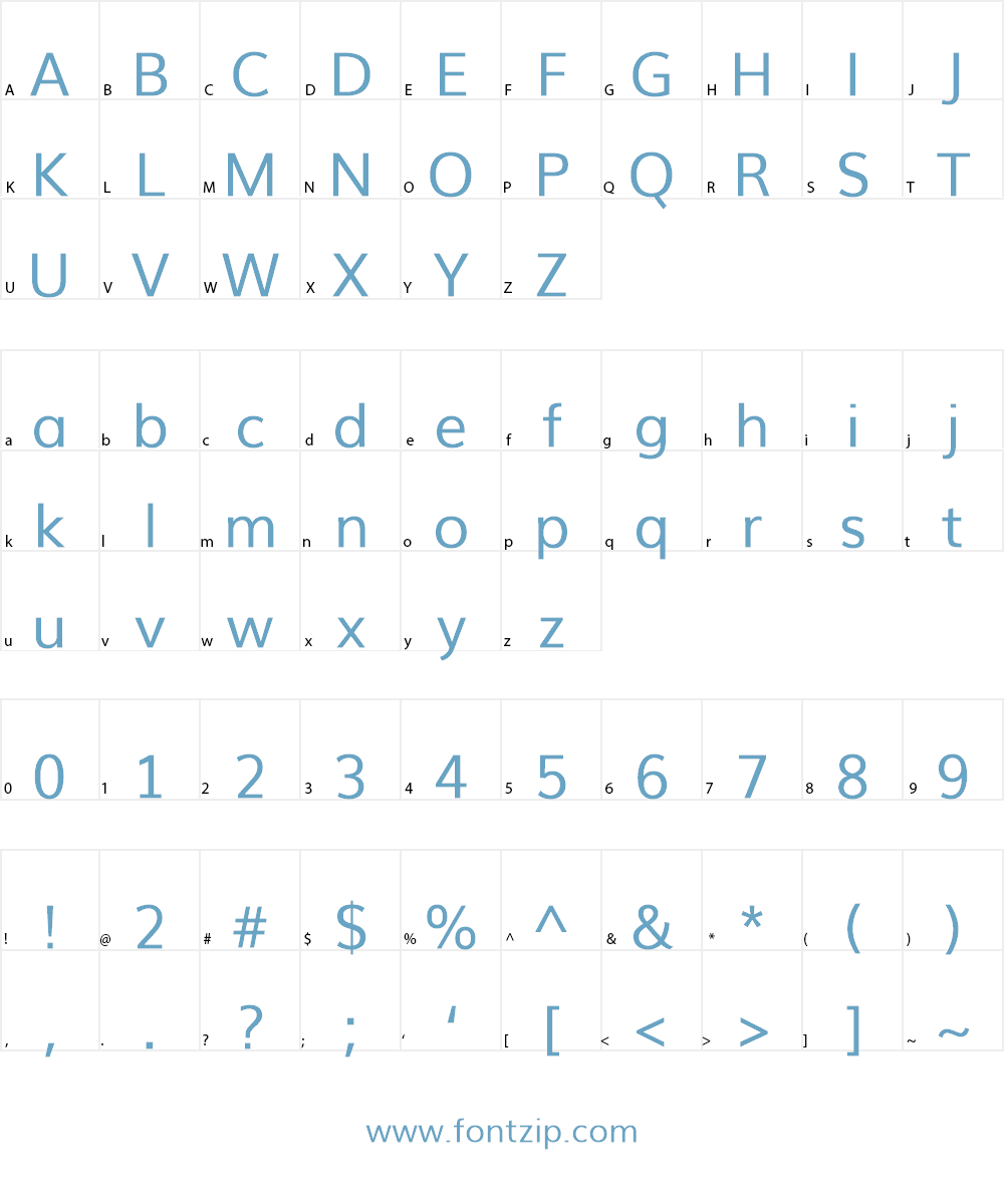 Muli Font Character