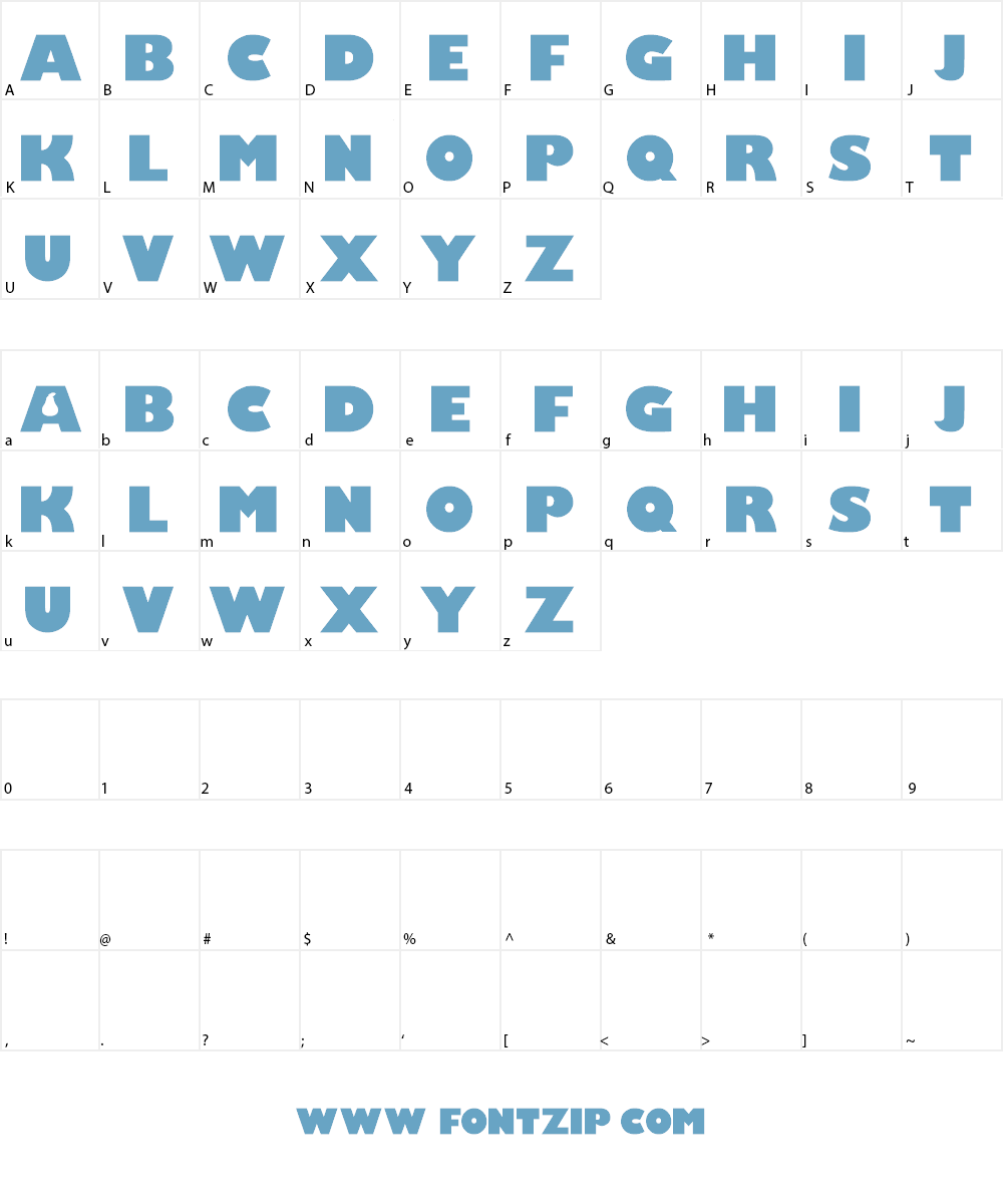 Giant Pear Font Character
