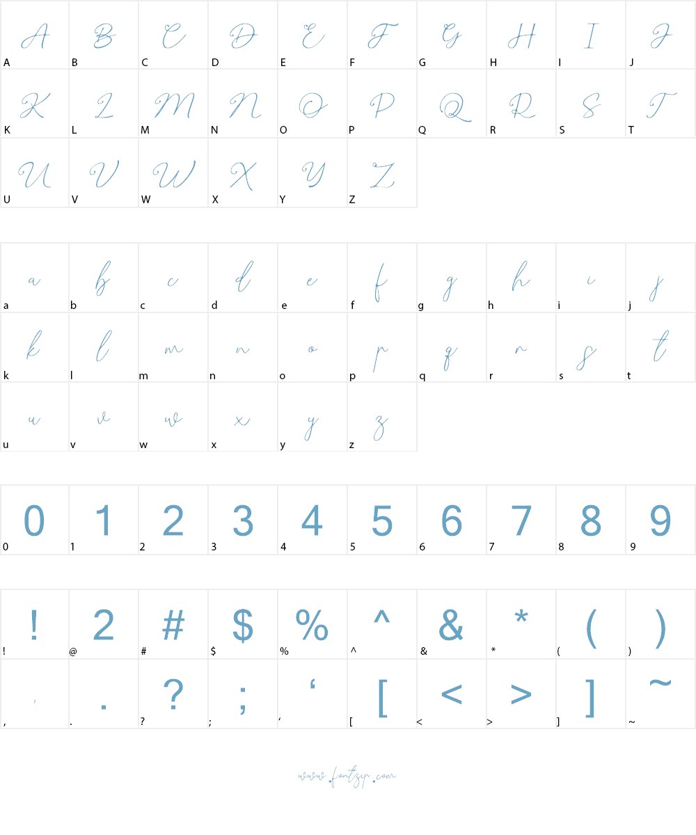 Spring Beauty Demo Font Character