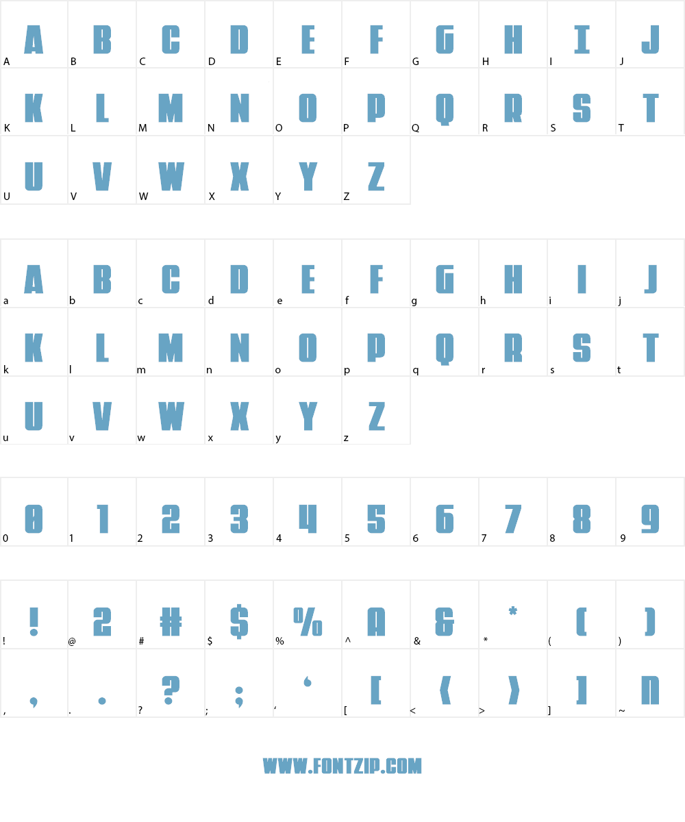 Punch Font Character