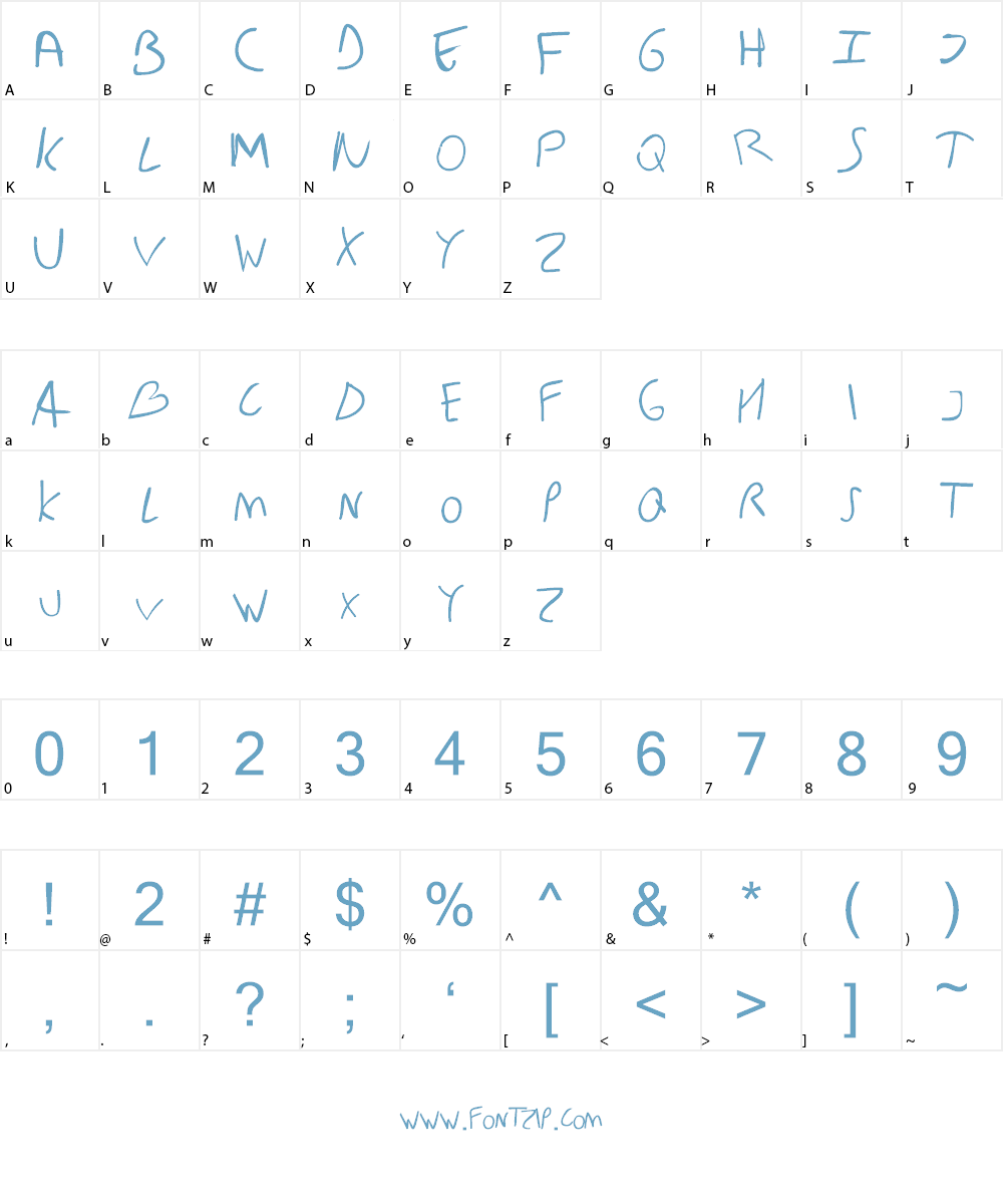 All My Pictures Of You Font Character