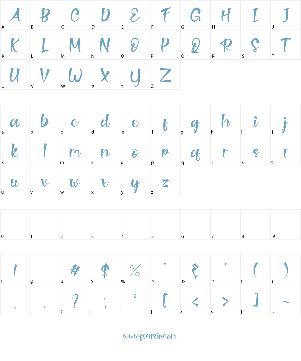 Revenge Font Character