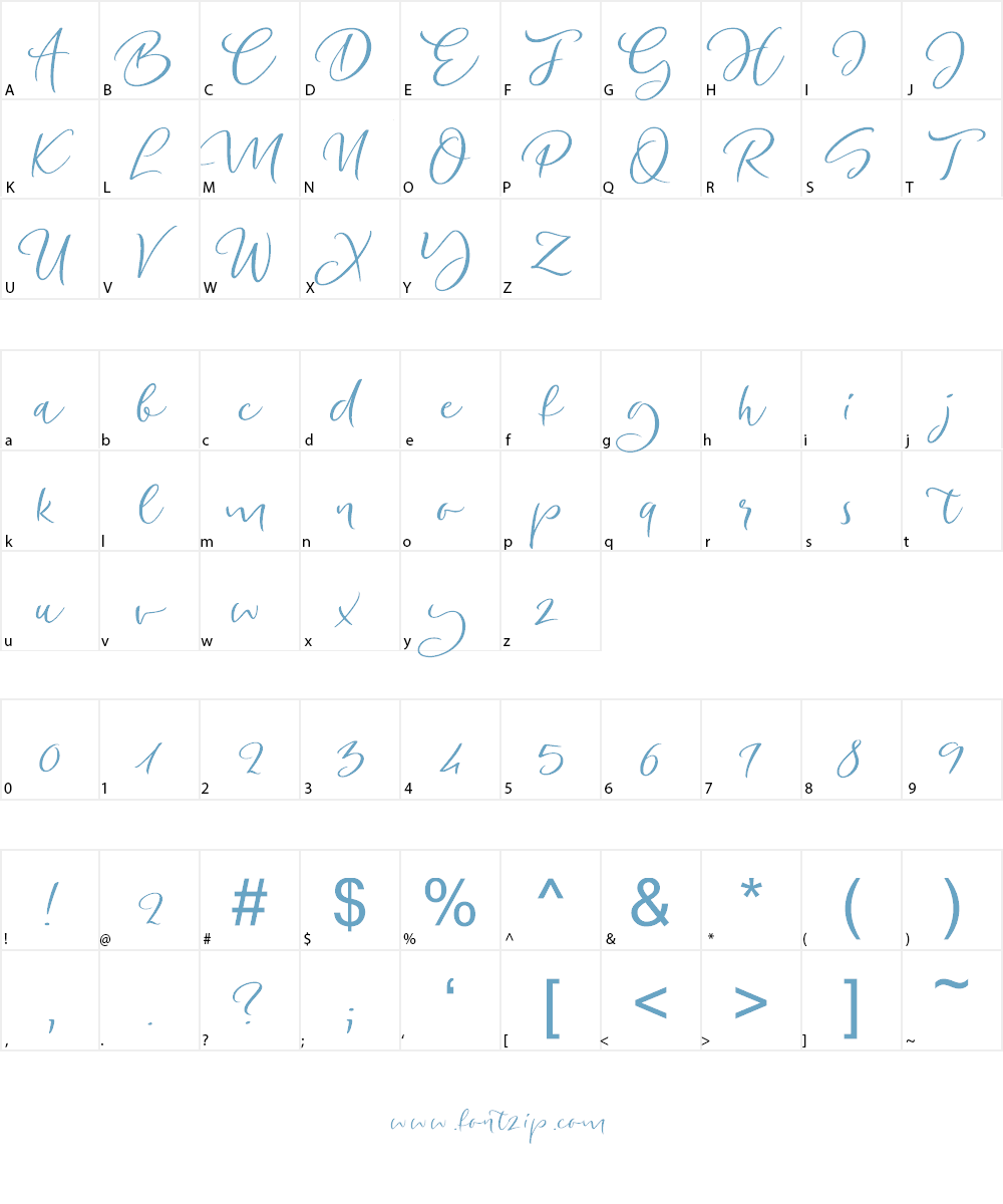 Un Jour Merveilleux Demo Font Character