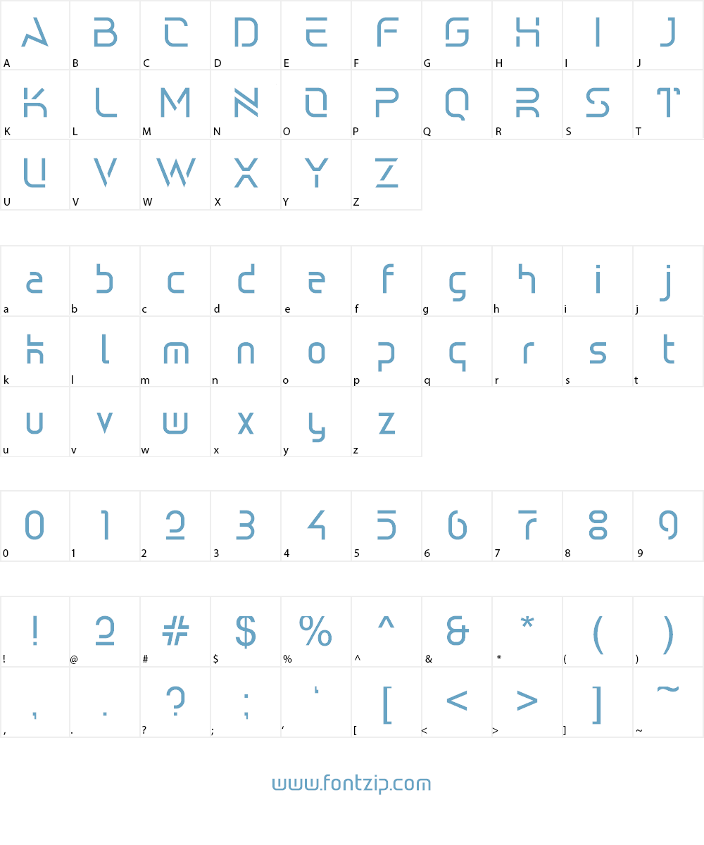 Alcatraz Demo Font Character