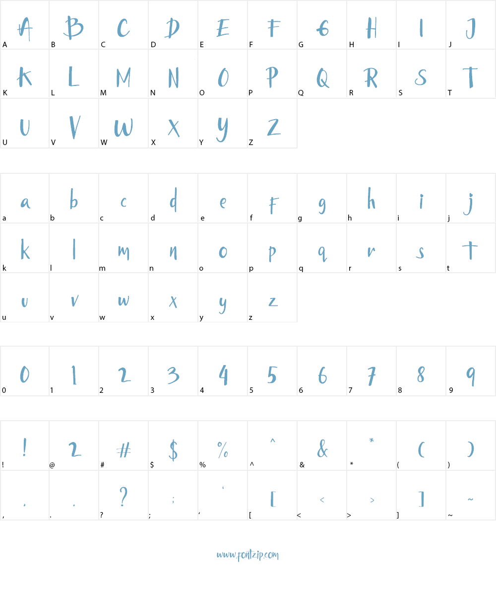 Hello Bunny Font Character